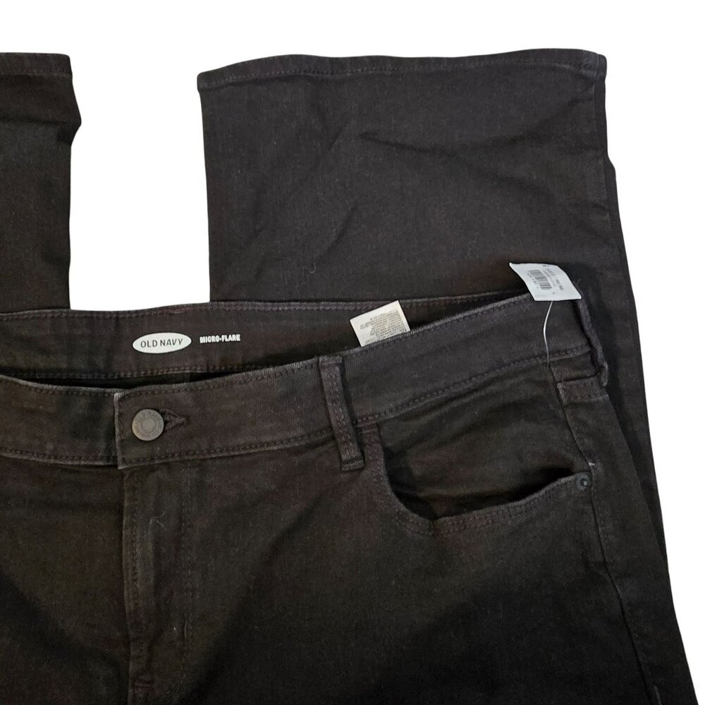 Old Navy Womens Black Flare Jeans NWT Mid-Rise Stretch Size 18 JJ3856 - Picture 9 of 11